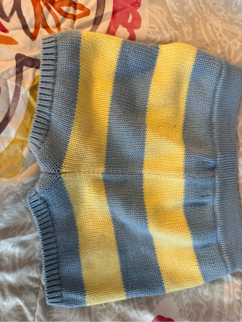 Ralph Lauren Striped Knit Polo Set in Light Blue & Pale Yellow